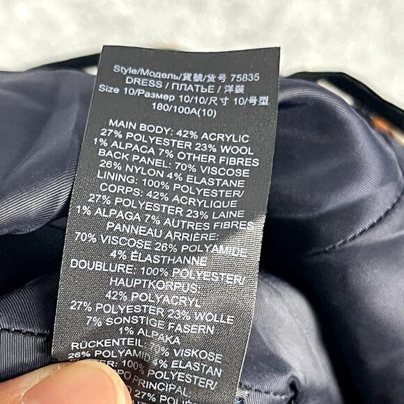 Tory Burch Tweed Pencil Dress Women 10 Textured Academia Career Old Money NEW - Picture 16 of 16